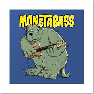 Monster Bass Guitar Player Posters and Art